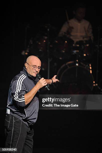 Phil Collins introduces his son Nicholas Collins, to play drums as he was unable to perform due to his hand condition, during the Little Dreams...