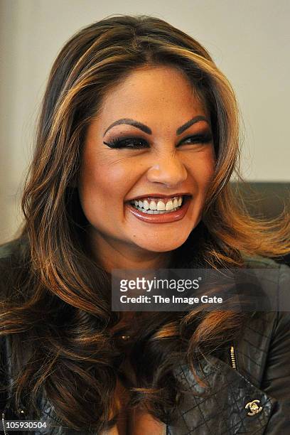 Orianne Collins speaks during the Little Dreams Foundation 10th Anniversary Press Conference on October 21, 2010 in Nyon, Switzerland.