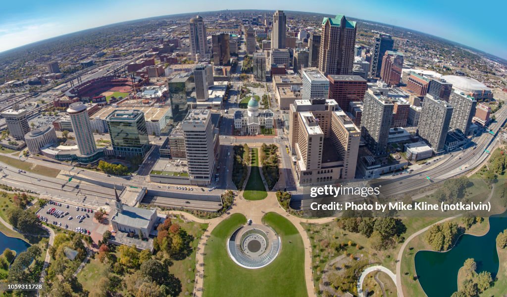 St. Louis from the arch - panorama