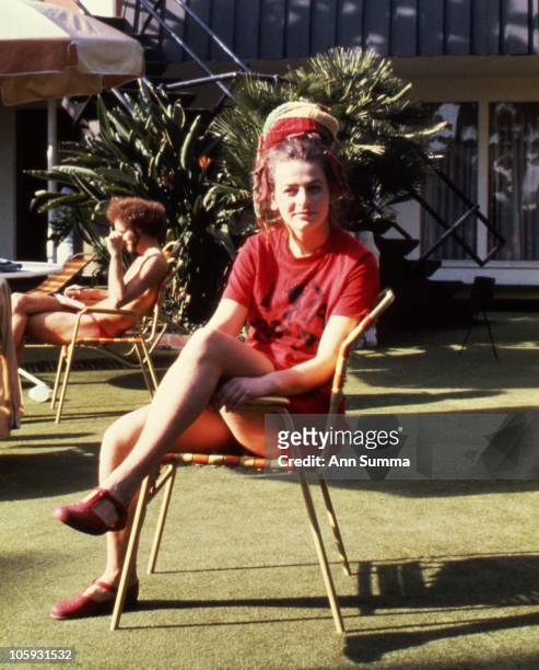 Lead singer of the Slits, Ari Up poses for a portrait session at the Tropicana Hotel on November 20, 1980 in Hollywood, California. .