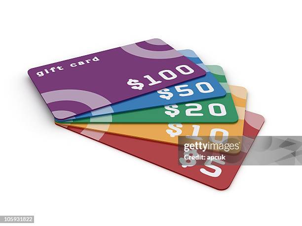 gift cards. - gift card stock pictures, royalty-free photos & images