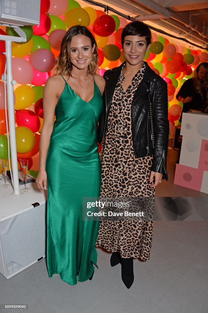 Camilla Thurlow and Frankie Bridge attend the Cath Kidston party