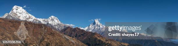 annapurna south - hiunchuli - machapuchare - machapuchare stock pictures, royalty-free photos & images