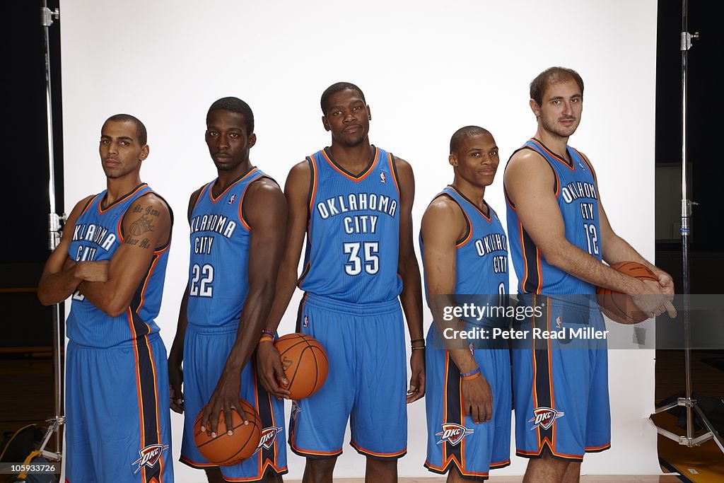 Portrait of Oklahoma City Thunder starting lineup Thabo Sefolosha
