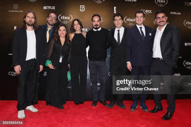 Premios Fenix President Rodrigo Penafiel, Premios Fenix director Ricardo Giraldo and guests attend the Iberoamerican Fenix Film Awards 2018 at Teatro...