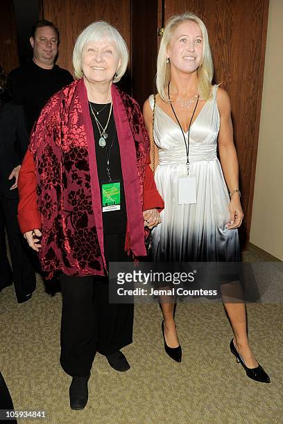 Joanne Woodward and Clea Newman Soderlund attend the celebration of Paul Newman's Hole in the Wall Camps at Avery Fisher Hall, Lincoln Center on...