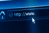 A close-up of an address bar on a computer