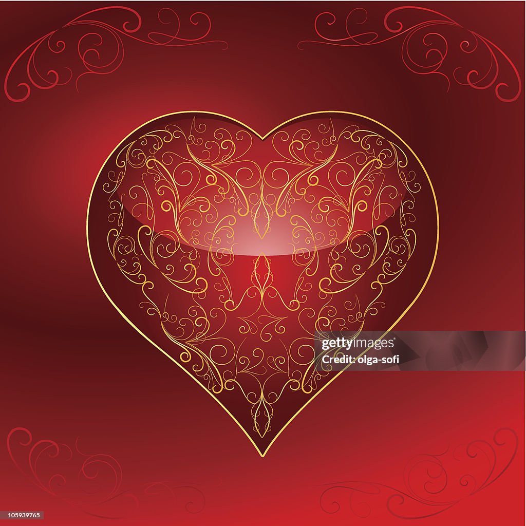 Gold heart