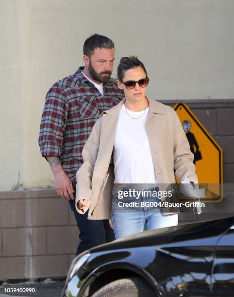 Jennifer Garner and Ben Affleck are seen on November 08, 2018 in Los Angeles, California.