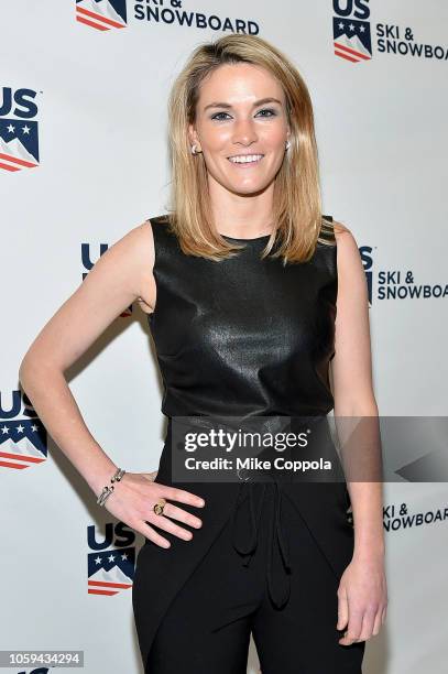 Annalisa Drew attends the Gold Medal Gala at The Ziegfeld Ballroom on October 25, 2018 in New York City.