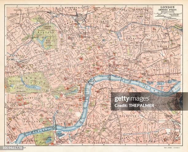 ilustrações, clipart, desenhos animados e ícones de mapa da cidade de londres 1895 - stratford london