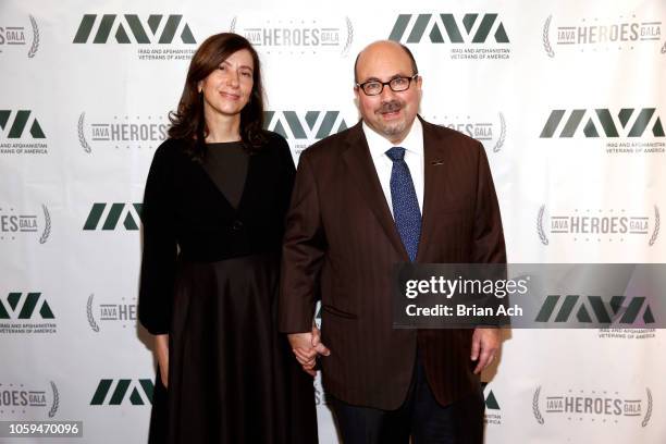 Civilian Leadership Honoree, Founder of craigslist Craig Newmark and Eileen Whelpley attend IAVA 12th Annual Heroes Gala at the Classic Car Club...