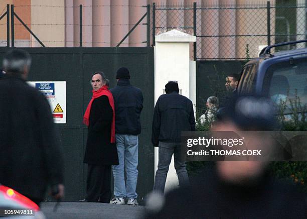 Files picture taken on December 14, 2006 in Clichy-sous-Bois shows two of the five police officers involved in the death of two men electrocuted as...