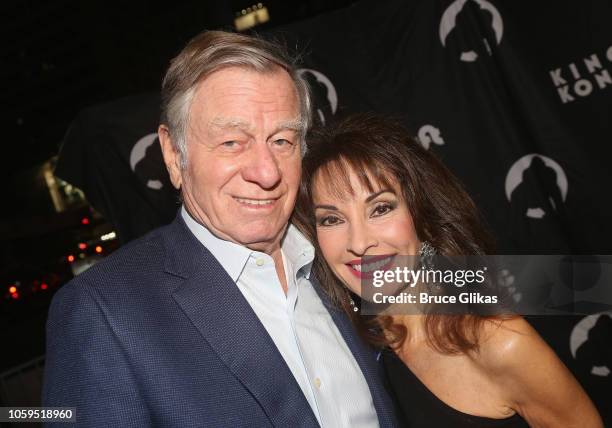 Helmut Huber and Susan Lucci pose at the opening night of "King Kong" on Broadway at The Broadway Theatre on November 8, 2018 in New York City.