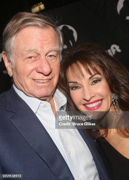 Helmut Huber and Susan Lucci pose at the opening night of "King Kong" on Broadway at The Broadway Theatre on November 8, 2018 in New York City.