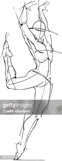 ballet dancer - professional dancer stock illustrations