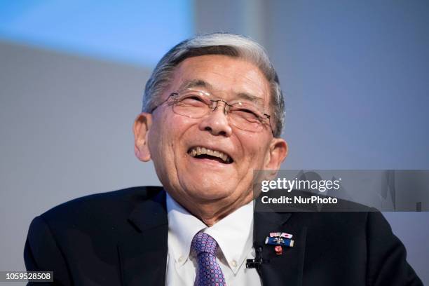 Norman Yoshio Mineta is an American politician. A member of the Democratic Party, delivers a speech during the presentation of the Mineta Legacy...