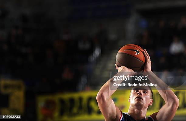 Leon Radosevic, #43 of Cibona Zagreb in action during the Turkish Airlines Euroleague Regular Season 2010 Game 1 between Regal F.C. Barcelona and...