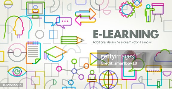 Elearning Bytes Graphics Elearning High-Res Vector Graphic - Getty Images