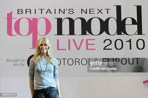 Designer Melissa Odabash attends a photocall during the opening of Britain's Next Top Model Live 2010 at Exel on October 22, 2010 in London, England.