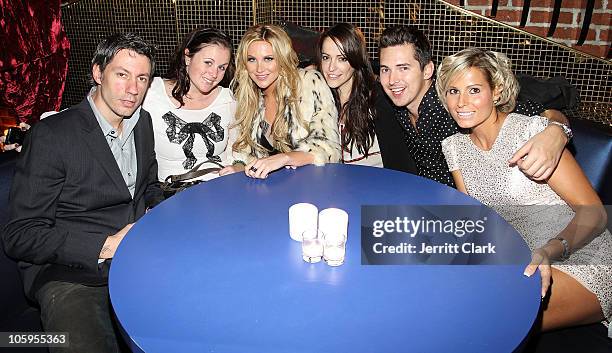 Barry Mullineaux, Tracey Manner, Stephanie Pratt, Cat, Jonathan Kirkby and Jessica Patrick of Lipsy attend the Lipsy London launch at Bloomingdale's...