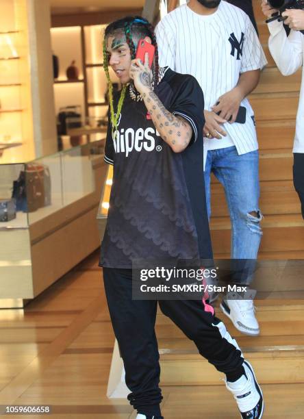 Tekashi is seen on November 8, 2018 in Los Angeles, CA.