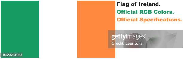 irish flag (official rgb colours, official specifications) - dublin stock illustrations
