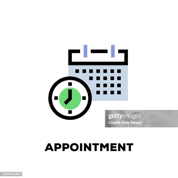 appointment line icon - work week icon stock illustrations