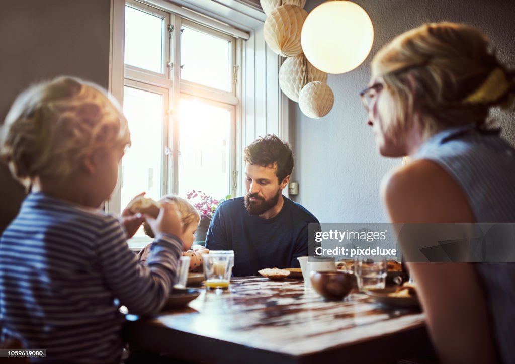 Starting their day with breakfast