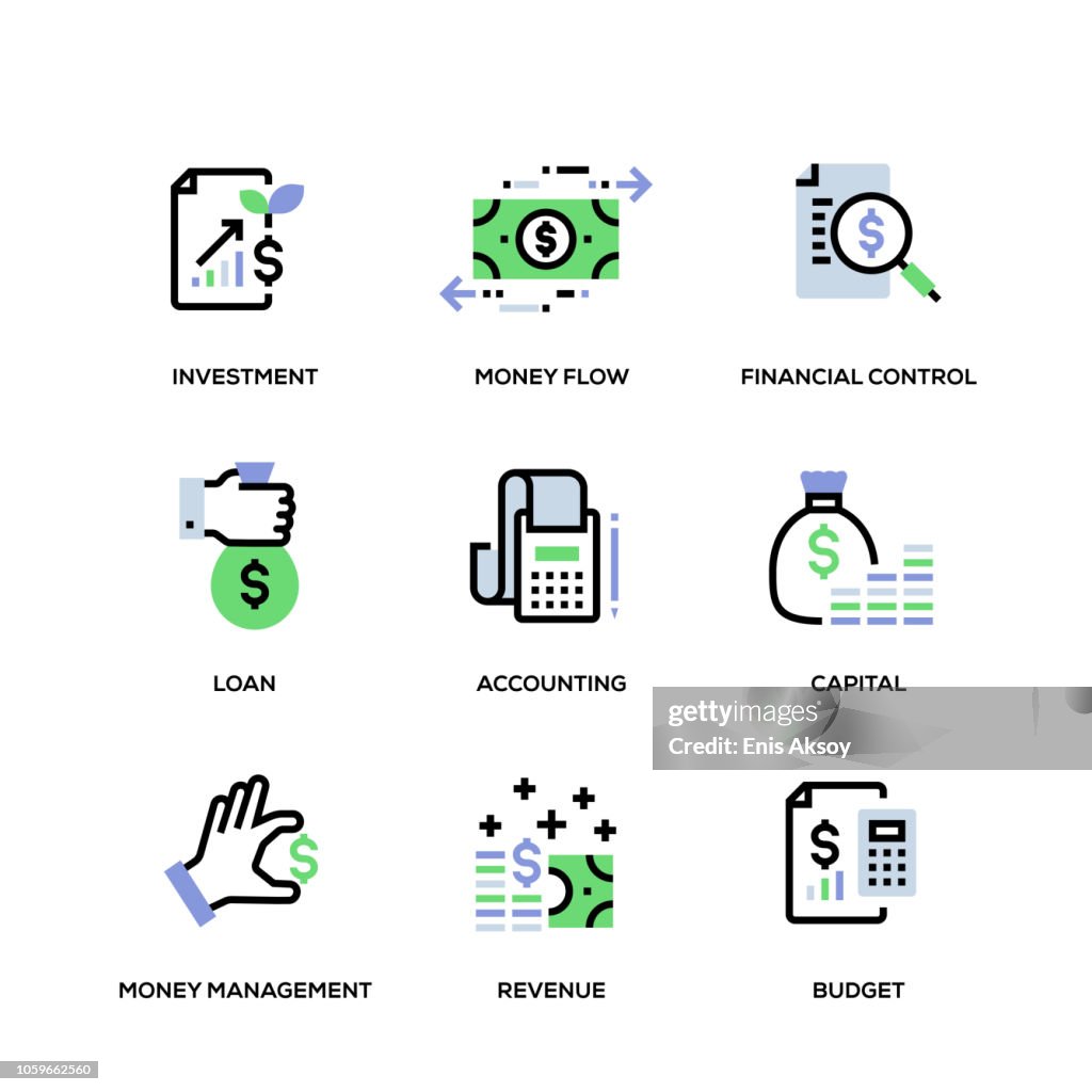 Finance Line Icon Set