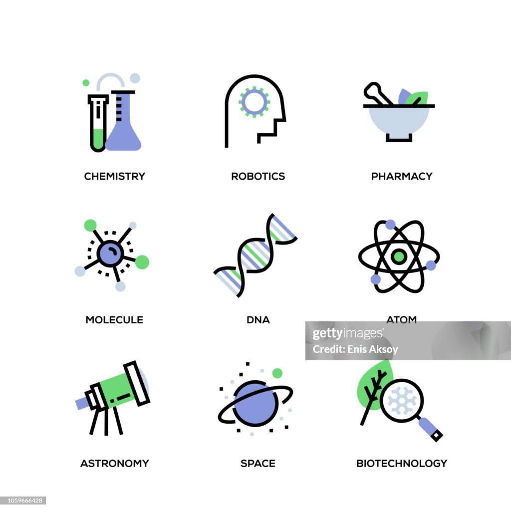 Science Line Icon Set