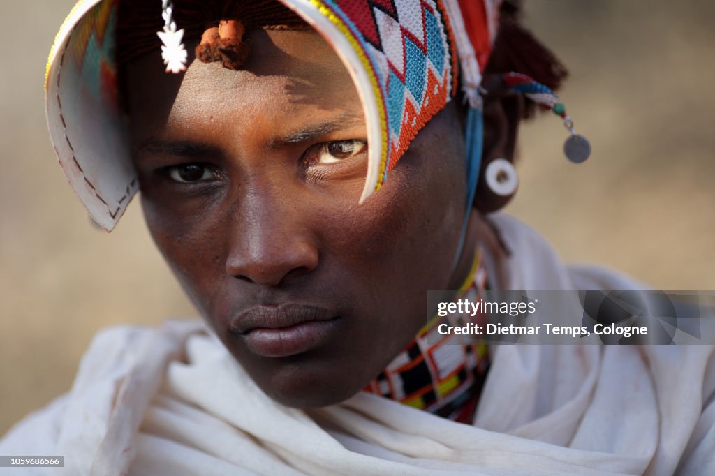 Samburu dancer in Archers Post, Kenya