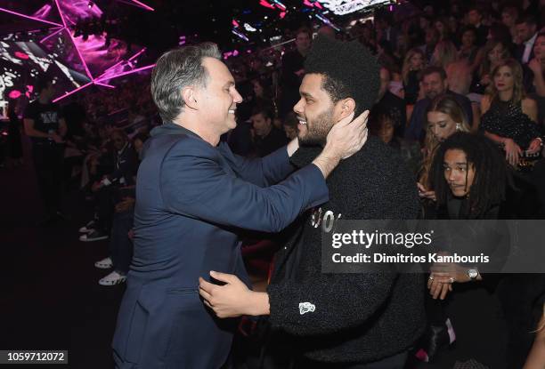 Jason Binn and the Weekend attend the 2018 Victoria's Secret Fashion Show in New York at Pier 94 on November 8, 2018 in New York City.