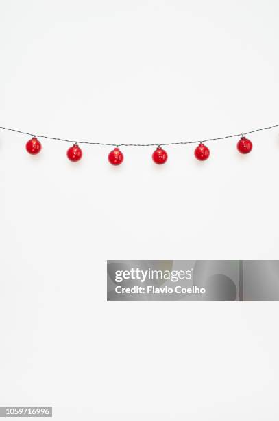 christmas baubles with christmas lights inside - string light stock pictures, royalty-free photos & images