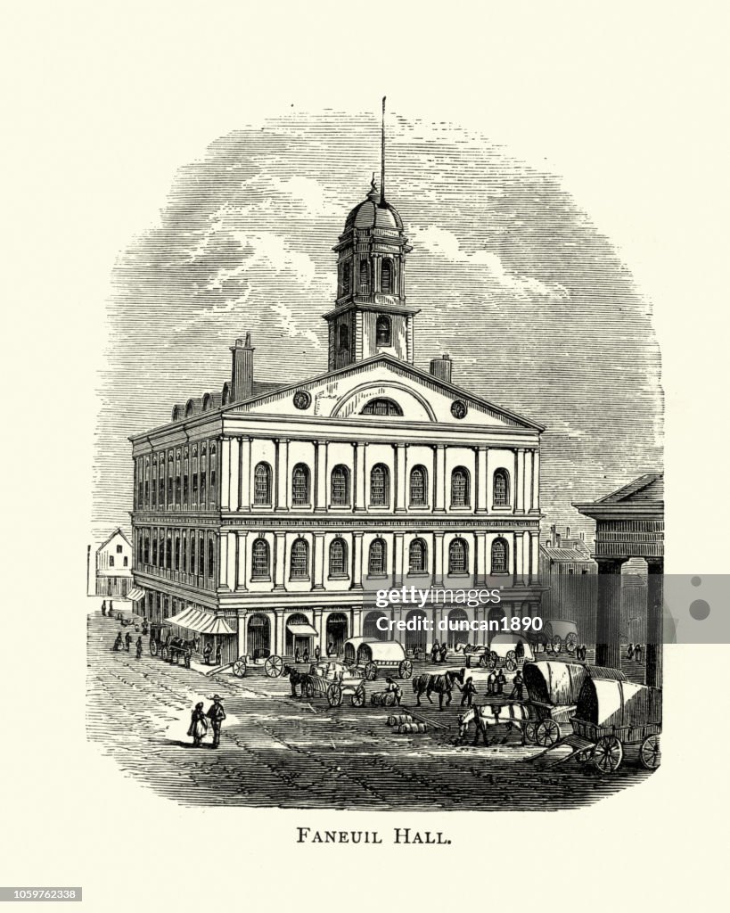 Faneuil Hall, Boston, 19th Century
