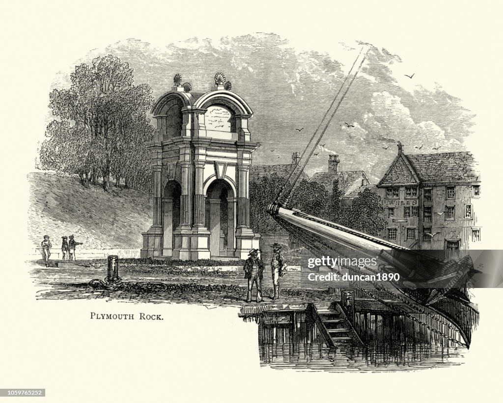 Plymouth Rock monument, 19th Century