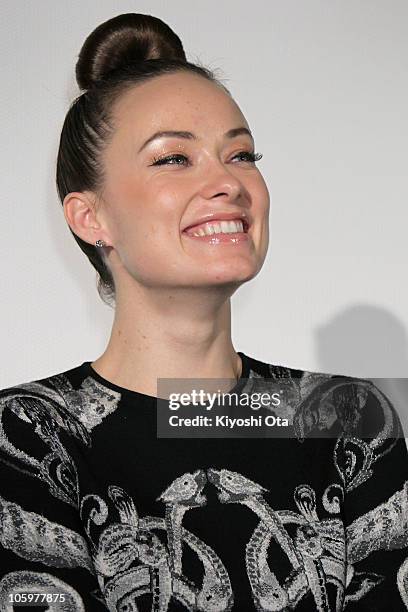 Actress Olivia Wilde attends the 'Tron: Legacy' 3D special presentation as part of the 23rd Tokyo International Film Festival at Toho Cinemas...