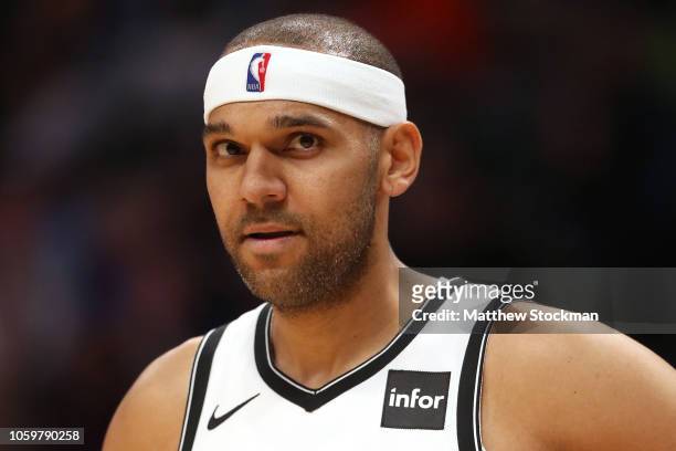 Jared Dudley of the Brooklyn Nets plays the Denver Nuggets at the Pepsi Center on November 9, 2018 in Denver, Colorado. NOTE TO USER: User expressly...