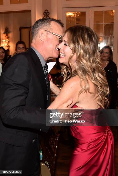 Ton Hanks and Rita Wilson attend the 2018 American Friends of Blerancourt Dinner on November 9, 2018 in New York City.