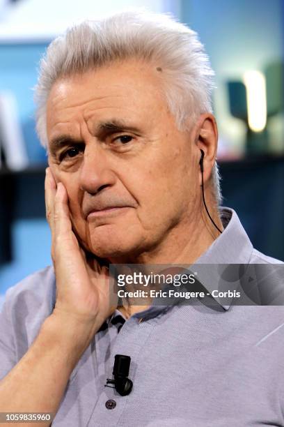 Writer John Irving poses during a portrait session in Tv talk show " La Grande Librairie" on France 5 presented by Francois Busnel in Paris, France...