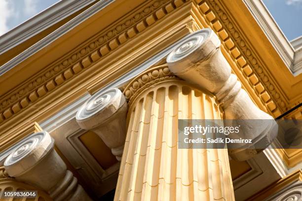 Column Photo Close Up Architectural Column Design From Building Exterior High-Res ...