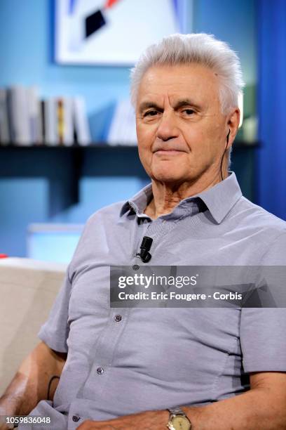 Writer John Irving poses during a portrait session in Tv talk show " La Grande Librairie" on France 5 presented by Francois Busnel in Paris, France...