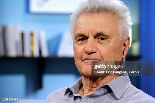 Writer John Irving poses during a portrait session in Tv talk show " La Grande Librairie" on France 5 presented by Francois Busnel in Paris, France...