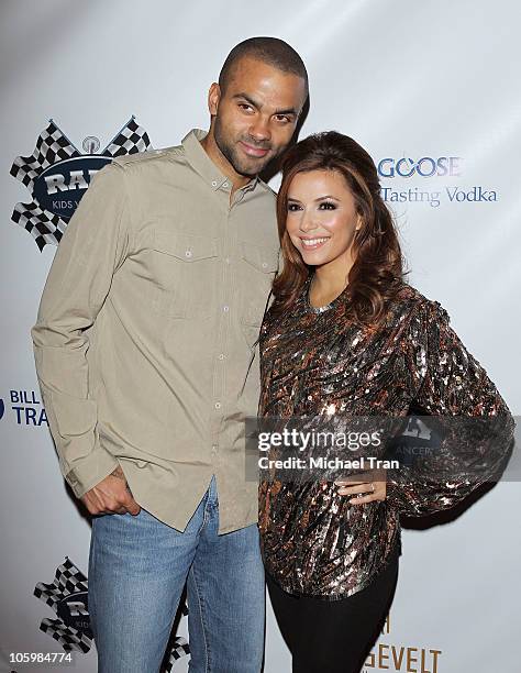 Tony Parker and Eva Longoria Parker arrive at the Rally For Kids With Cancer -"The Winner's Circle" gala dinner held at the Kodak Theatre - Grand...