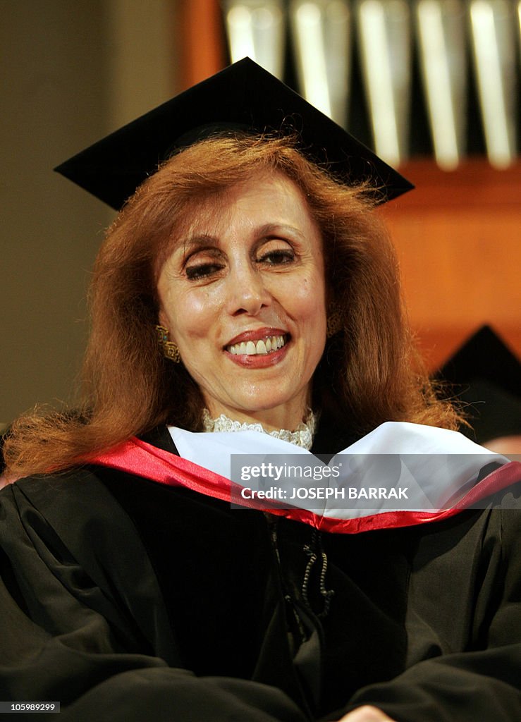 Fairuz Singer The legendary Lebanese singer Fairuz smiles 25 June 2005 after she ...