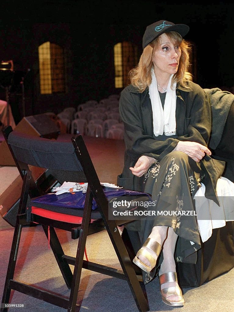 Fairuz Singer Lebanese singer Fairuz attends a concert rehearsal 03 August 2000 at ...