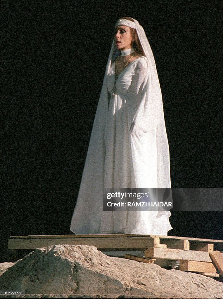 Fairuz Singer Lebanese diva Fairuz, the best known Arab singer alive, performs a ...