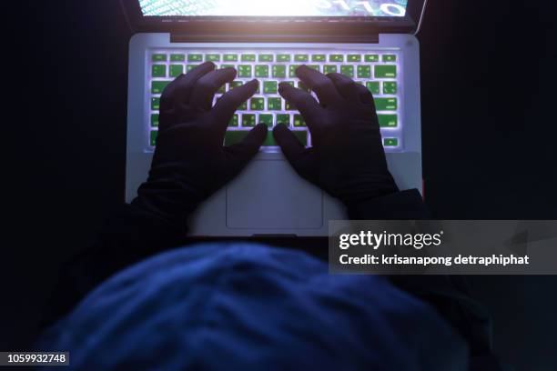 Hacker On A Laptop Data Theft High-Res Stock Photo - Getty Images