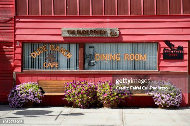red facade restaurant at malad city, idaho, usa - restaurant facade stock pictures, royalty-free photos & images