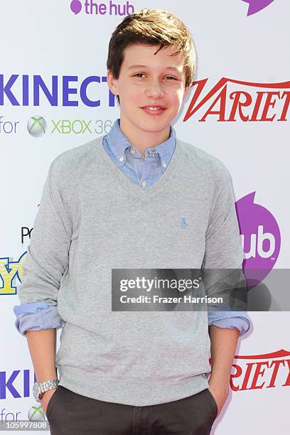 Actor Nick Robinson arrives at Variety's 4th Annual Power of Youth event at Paramount Studios on October 24, 2010 in Hollywood, California.